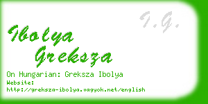 ibolya greksza business card